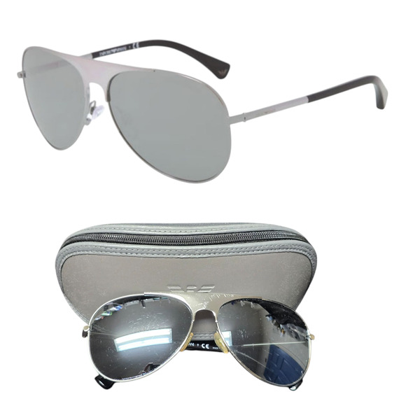 Emporio Armani Aviator Sunglasses EA 2003 3010/6G Gunmetal & Case main image 7
